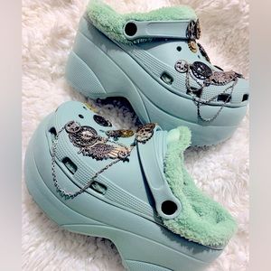 Platform Clogs with Steampunk Charms